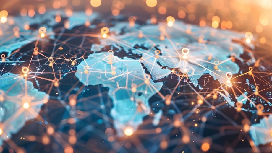 Image credit: AI generated image of global map overlaid with human figures connected by network lines by Anastasiia from Adobe Stock, used under Educational Licence.