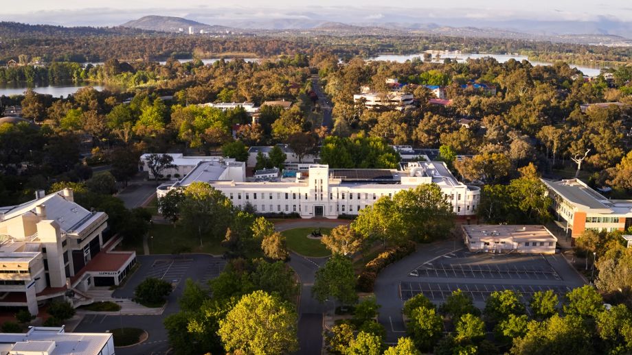 An aerial view of the ANU School of Art and Design